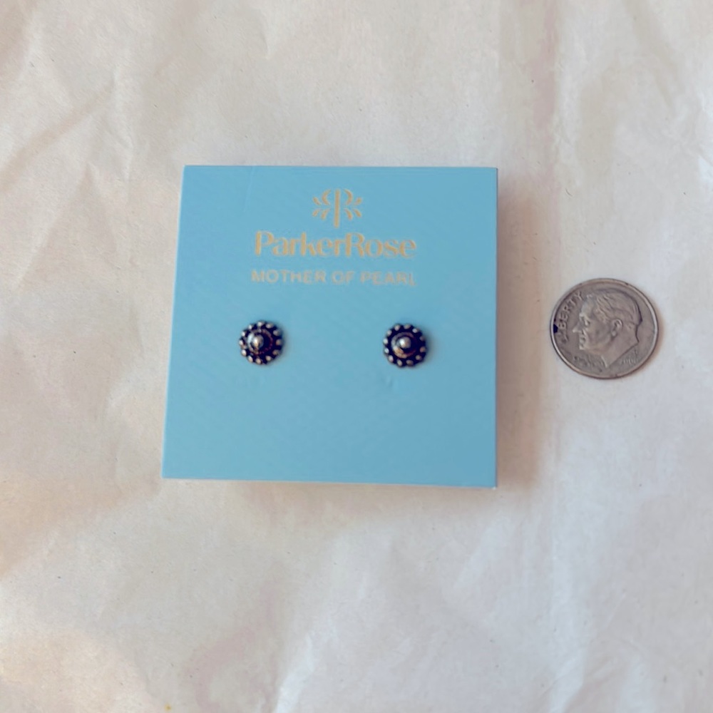 Silver sunburst MCM earrings NEW with normal backing